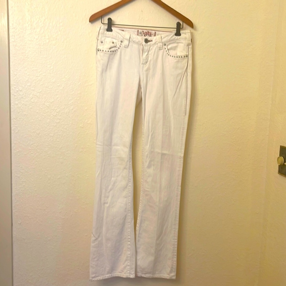 1921 embellished jeans, white, bootcut